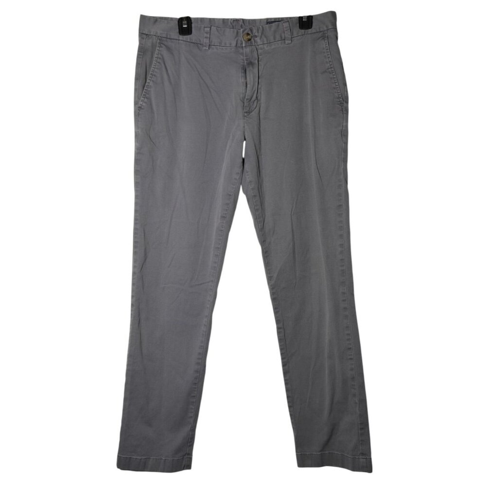 Vineyard Vines Men Gray Breaker Pant 33 Preppy‎ Stretch Chino Neutral Career